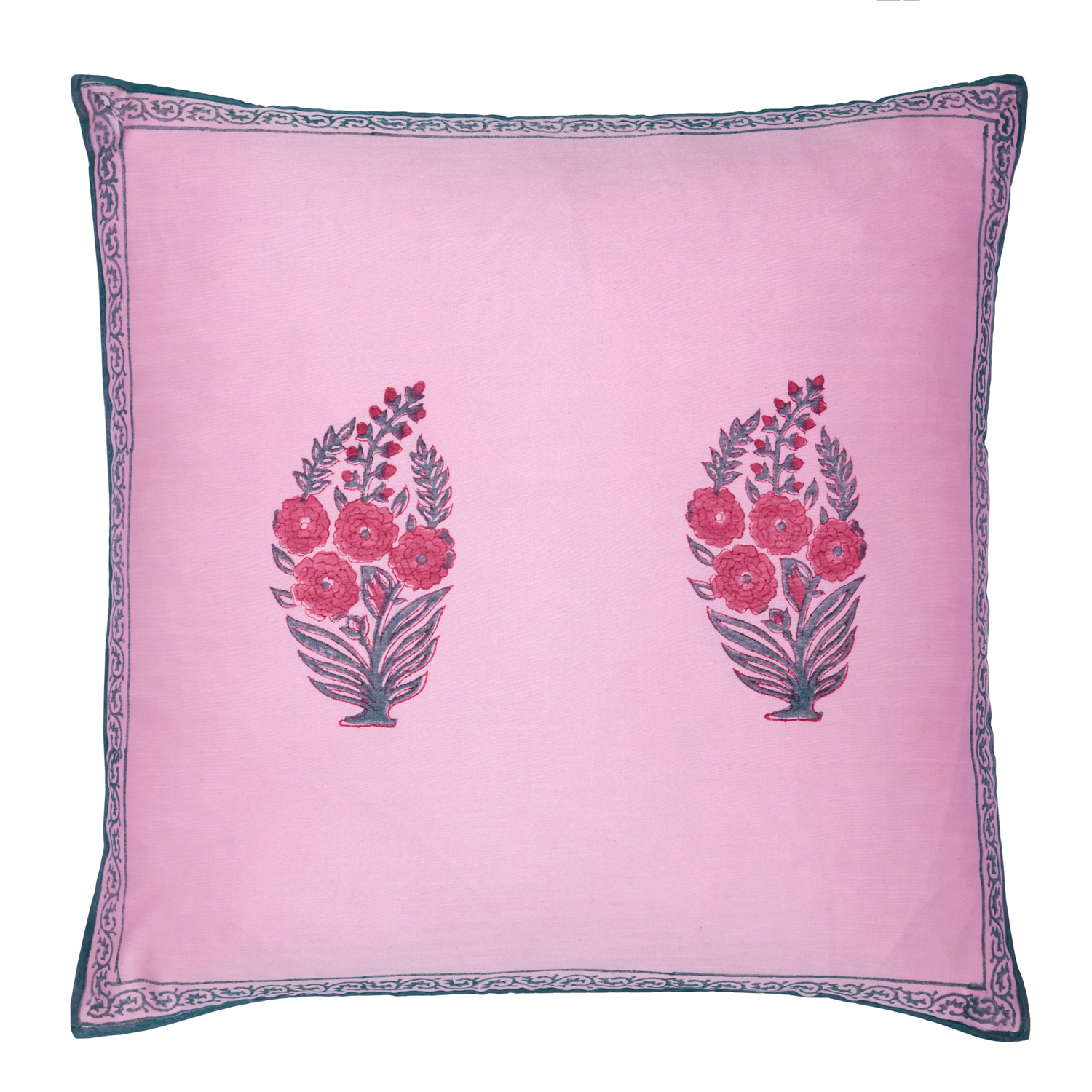 Roza Pillow Cover Pink/Teal